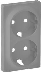 Legrand Valena Life 2x2P+F csatlakozóaljzat burkolat alumínium (LEG-754952)
