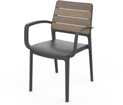 Keter DEPORTO kerti szék karfákkal | kőrisfa / grafit (271152)