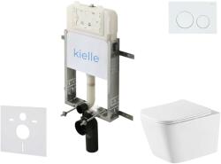 kielle Genesis New - Falsík alatti szerelőkészlet, Arkas I WC Vortex Rimless+ és softclose ülőkével, Gemini New I, vezérlőgombokkal, fényes fehér 30528SZ73 (30528SZ73)