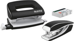 Leitz Set mini capsatoare și perforatoare LEITZ WOW, negru (55612095)