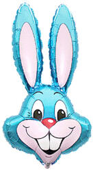 GoDan Nyuszi alakú fólia lufi - kék, 36 cm (902537A) - jateknet