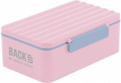DERFORM BackUp műanyag csatos uzsonnás doboz - Rózsaszín-szürke (SB6C36) (SB6C36)