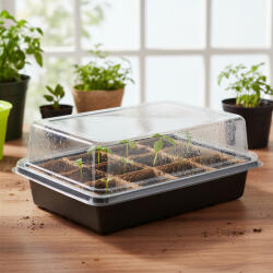 Palántanevelő tálca átlátszó kupolával - 20 x 15 x 10 cm (11990)