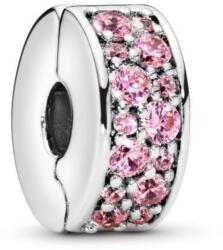 PANDORA Moments Colours 791817PCZ Rózsazsín pavé klip charm (Ag925/1000, 2, 4 g)