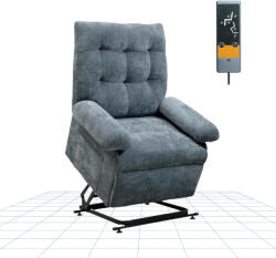 FLEXISPOT Elektromos felállást segítő relaxfotel XL1, szürke, 3 motoros, fokozatmentesen állítható, oldalzsebbel, idősek számára (XL1G)