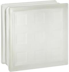 Fuchs Design Agora üvegtégla fehér két oldalon szatinált 19 cm x 19 cm x 8 cm