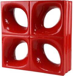 Fuchs Design Style'n Art Deko Daisy kerámia kő piros 24 cm x 24 cm x 8 cm