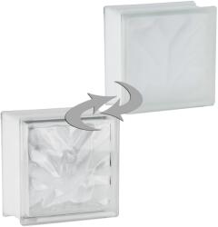 Fuchs Design Wolke üvegtégla fehér egy oldalon szatinált 19 cm x 19 cm x 10 cm