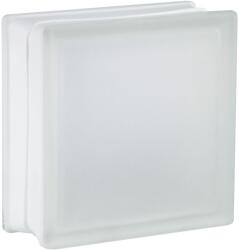 Fuchs Design Riva üvegtégla fehér két oldalon szatinált 19 cm x 19 cm x 8 cm