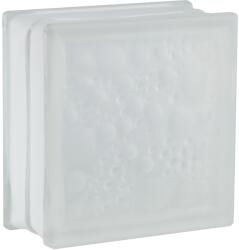 Fuchs Design Savona üvegtégla fehér két oldalon szatinált 19 cm x 19 cm x 8 cm