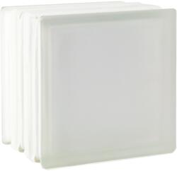 Fuchs Design Üvegtégla fehér tűzvédelem két oldalon szatinált 19 cm x 19 cm x 15 cm