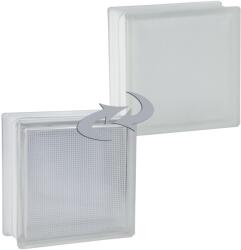 Fuchs Design Samba üvegtégla fehér egy oldalon szatinált 19 cm x 19 cm x 8 cm