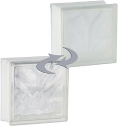 Fuchs Design Wolke üvegtégla fehér egy oldalon szatinált 19 cm x 19 cm x 5 cm