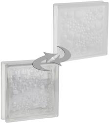 Fuchs Design Savona üvegtégla fehér egy oldalon szatinált 19 cm x 19 cm x 5 cm