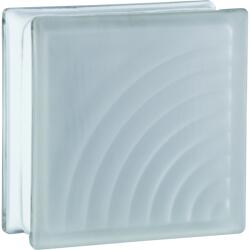 Fuchs Design BM Midarc Super White üvegtégla két oldalon szatinált 19 cm x 19 cm x 8 cm