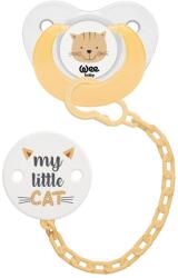 Wee Baby Suzetă din silicon cu lanț Wee Baby - galbenă, peste 18 luni (373)