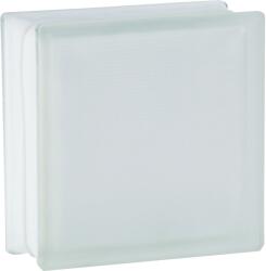 Fuchs Design Samba üvegtégla fehér két oldalon szatinált 19 cm x 19 cm x 8 cm