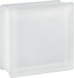 Fuchs Design Xenon üvegtégla fehér két oldalon szatinált 19 cm x 19 cm x 8 cm
