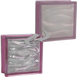 Fuchs Design BM Aqua Reflex üvegtégla egy oldalon szatinált 19 cm x 19 cm x 8 cm ametiszt