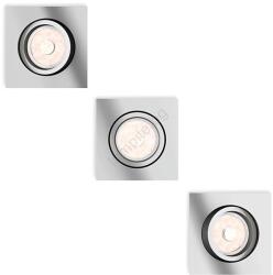 Philips - комплект 3x LED RGBW димируеми вградени таванни тела DONEGAL 1xGU10/4, 8W/230V + дистанционно управление (LEDP1946)