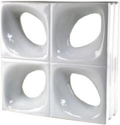 Fuchs Design Style'n Art Deko Daisy kerámia kő fehér 24 cm x 24 cm x 8 cm