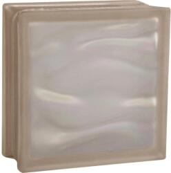 Fuchs Design BM Aqua Reflex üvegtégla két oldalon szatinált 19 cm x 19 cm x 8 cm bézs