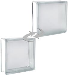 Fuchs Design BM üvegtégla fehér egy oldalon szatinált 19 cm x 9 cm x 8 cm