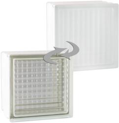 Fuchs Design Kockás hőszigetelő üvegtégla egy oldalon szatinált Ug 0, 8 19 cm x 19 cm x 13, 5 c