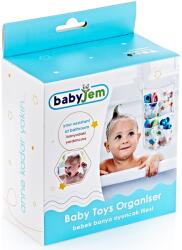 BabyJem Organizator pentru jucării de baie BabyJem - Alb, 27 x 43 cm (469)