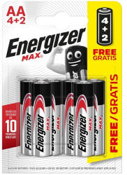 Energizer AA B4+2 MAX ALKALI elem csomag (4+2 db) (AA B4+2)