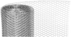 Strend Pro Garden Csibeháló, csirkeháló, Strend Pro Garden Hex ZN, ezüst, 100 cm x 50 m, szemméret: 25 mm, drótvastagság: 0, 8 mm, horganyzott, hatszögletű (TC431096)