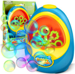 RicoKids Buborékfújó gép, Ricokids RK-903, kék/sárga, 11, 5 x 7 x 15 cm, automata, buborékfújó folyadékkal, 3 éves kortól, nem zenélő, elemes (2 x AA, nem tartozék) (TE790300)