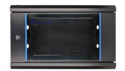 Extralink Fali szekrény, 6U, 600 x 600, fekete (DNXFMJOMFRMMKP-5902560367232)