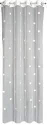 Eurofirany Függöny Gyűrűkkel ELSA 140x250 fehér, hímzett virágokkal (417873)