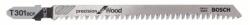 Bosch 5 részes Precision for Wood szúrófűrészlap-készlet T301BCP, 117 mm (2608633A37)