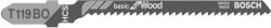 Bosch 3 részes Basic for Wood szúrófűrészlap-készlet T119BO, 83 mm (2608637788)