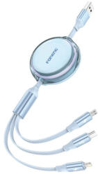 FONENG X113 3 az 1-ben kábel, 1.1m (kék) (X113 blue) - boxon