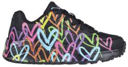 Skechers Skechers, Gyermek sportcipo szivmintas Uno Lite, Fekete, Sárga, Rózsaszín, 32 EU (314064L-BKMT-32)