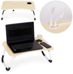 Homelux Összecsukható laptop asztal 60x40 cm USB porttal (PJJLT0001-03) - geminiduo