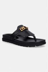 Guess șlapi pentru femei, din piele FARRON PPY2-KLD0K8_99X (FLJFRR.LEA03.BLACK)