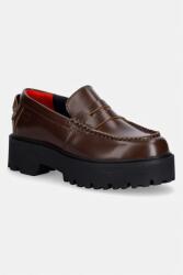 Tommy Jeans mocasini pentru femei, din piele ARCHIVE '01 LEATHER LOAFER PPY2-OBD0JR_89X