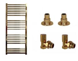 Radiva Calorifer Portprosop HAITI gold 500/1200, robineti cu prindere PEX si elementi acoperire gold inclusi (1HAI05001200DK2SPEX)