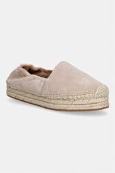BOSS espadrile pentru femei, din piele întoarsă Madeira PPY2-OBD2KP_08X