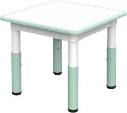 OOKEE Masa alb-turcoaz patrata din plastic reglabila mas 1-3 pentru gradinita (YCY084TI)