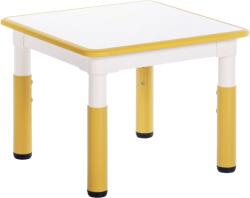 OOKEE Masa alb-galben patrata din plastic reglabila mas 1-3 pentru gradinita (YCY-084G)