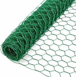 Wtools Csibedrót / madárháló 1x25m 13mm szemméret horganyzott PVC (MHM1000-25)