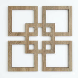  Fali dekorpanel, Matrix minta, 50x50 cm, 3 mm HDF, Sonoma tölgy falburkolat FP-35