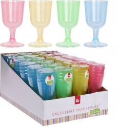 EH 4 db 160 ml-es pohár, boros, színek keveréke, műanyag (178000480)