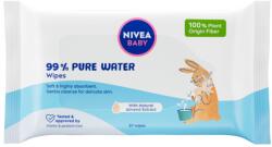 NIVEA Baby 99% Pure Water Biológiailag lebomló nedves törlőkendő 57 db (80566)