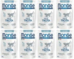 Monge Monoprotein Buste Kitten Pisztráng 8x85g Kitten